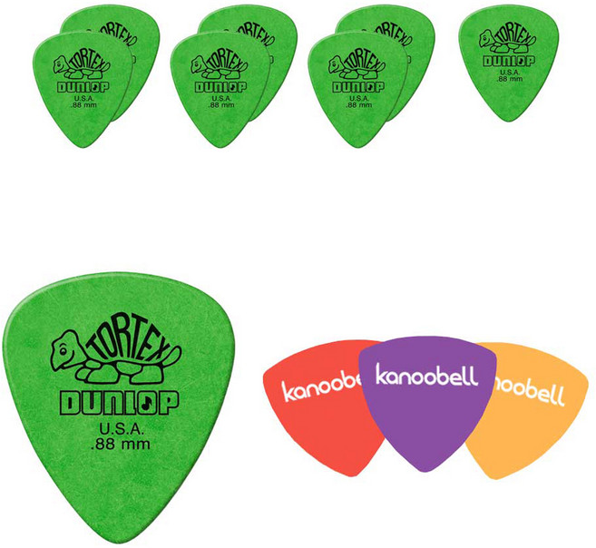 Dunlop Tortex Standard 기타피크 8p + 카누벨 피크 3p, 1세트