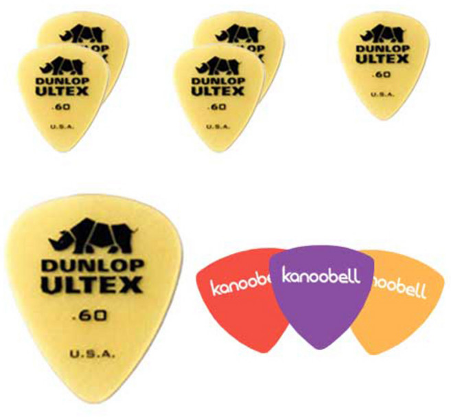 Dunlop Ultex Standard 기타피크 6p + 카누벨 피크 3p, 1세트