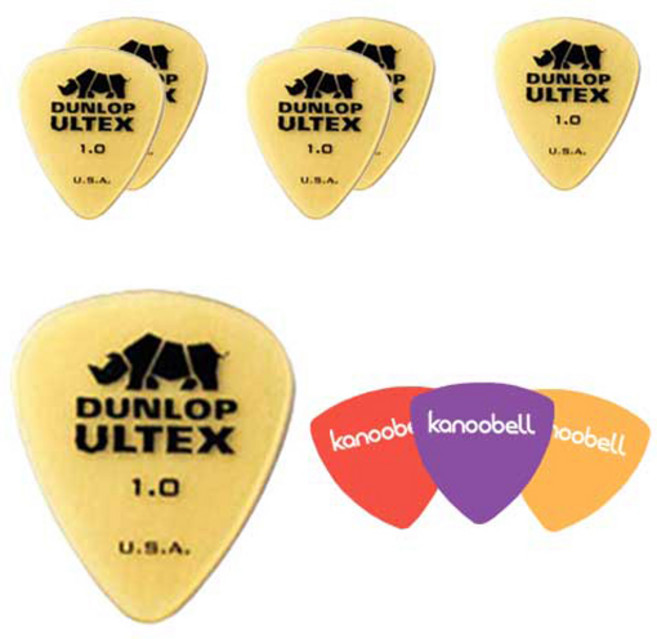 Dunlop Ultex Standard 기타피크 6p + 카누벨 피크 3p, 1세트