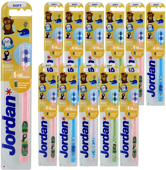 조르단 어린이칫솔 버디 2단계, 랜덤 발송, 1개입, 12개
