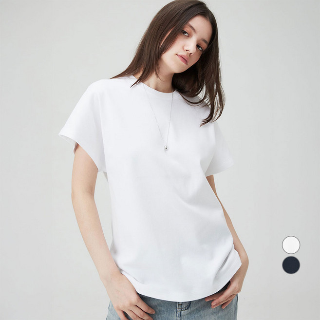 ELLEPARIS 여성용 통기성 오버핏 캡슬리브 티셔츠