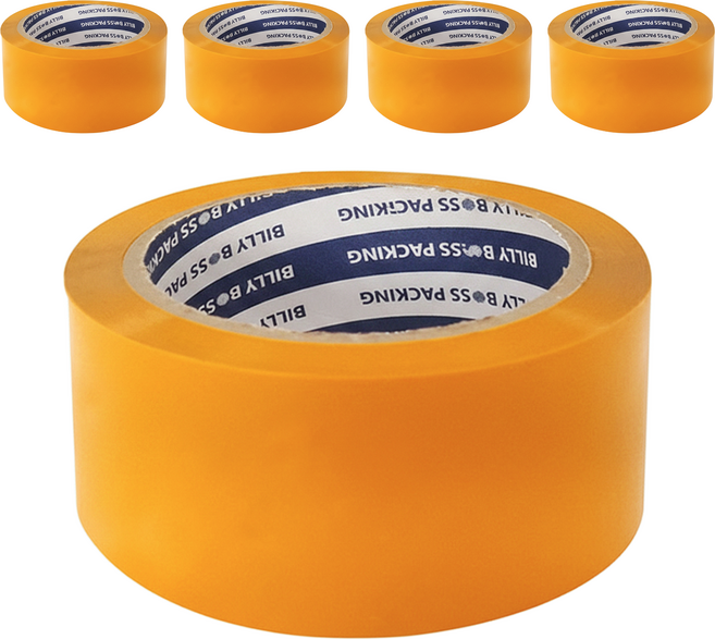 BOSS TAPE THE 堅固耐用封箱膠帶 中型包裝用 63MIC 48mm x 40m, 5個, 米色