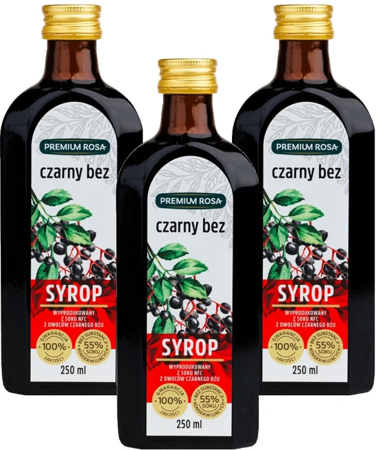 프리미엄로사 삼부커스 엘더베리 시럽, 3개, 250ml - 쿠팡