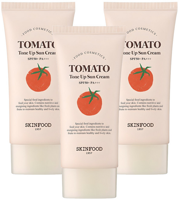 SKINFOOD 番茄提亮防曬霜 SPF50+ PA+++, 50ml, 3個