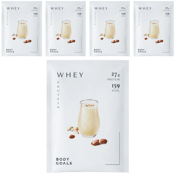 BODY GOALS 水解乳清蛋白Pro 花生牛奶, 5包, 40g