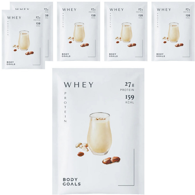 BODY GOALS 水解乳清蛋白Pro 花生牛奶, 6包, 40g