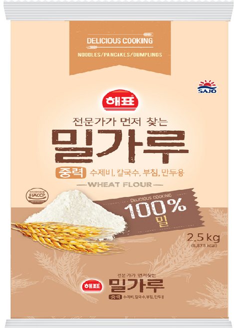 해표 중력 밀가루, 2.5kg, 1개