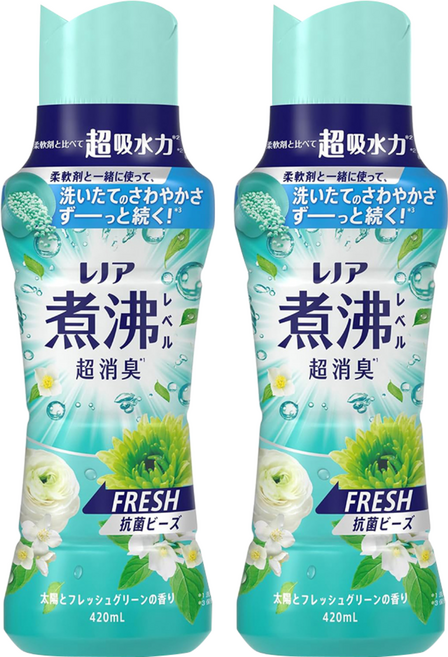 Lenor 蘭諾 煮沸衣物香香豆 綠色清香, 420ml, 1入, 2個