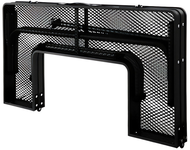 KZM OUTDOOR 露營火爐桌II 黑色 鐵網桌面 可折疊