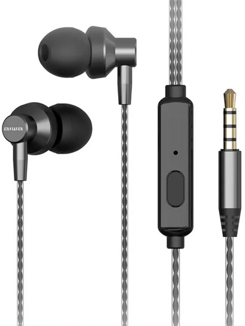 aiwa 愛華 Wired 入耳式 耳機 3.5mm 10mm Driver 黑色 ESTM-128-BA