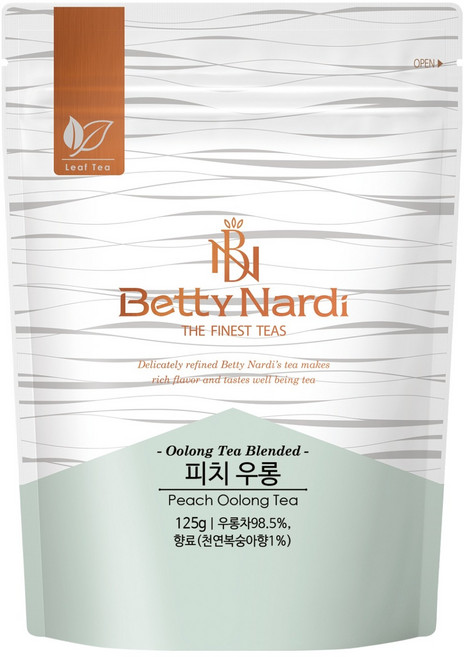 베티나르디 피치 우롱 티 리필 지퍼백, 125g, 1개, 1개입