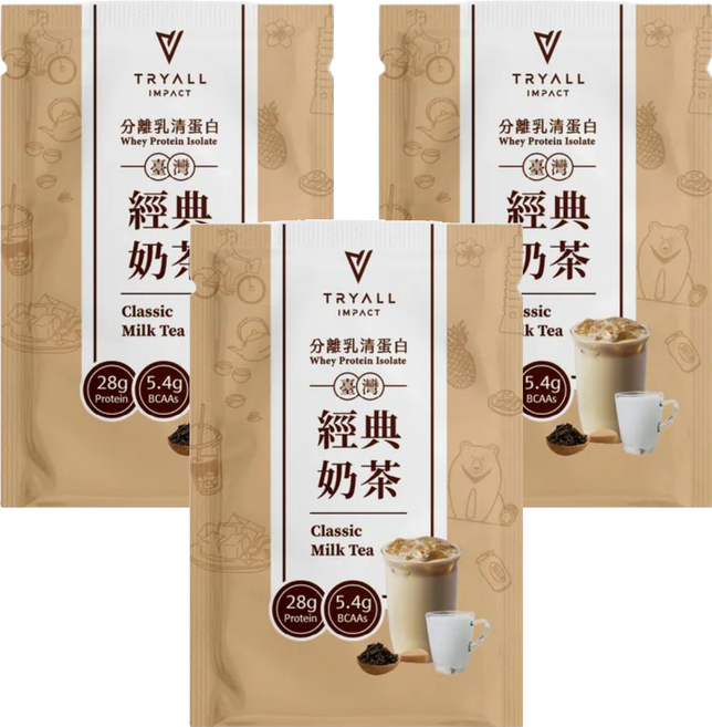 TRYALL 全分離乳清蛋白 經典奶茶, 35g, 3包