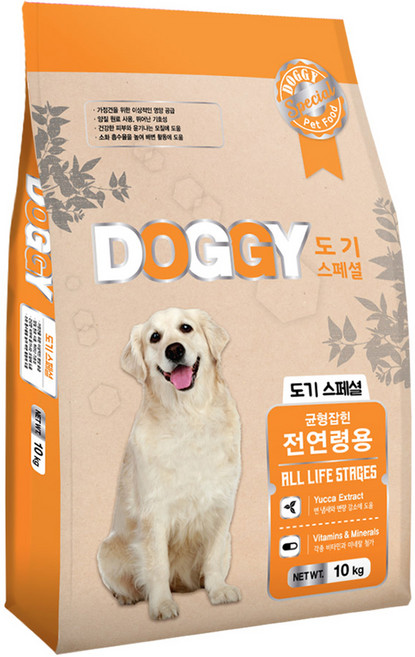 인터펫코리아 전연령 강아지 도기 스페셜 건식사료, 곡물, 10kg, 1개