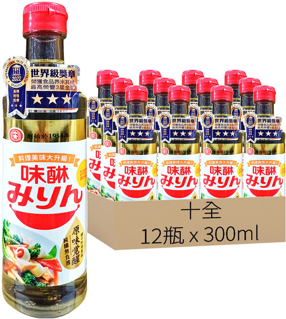 十全 味醂調味料, 300ml, 12瓶