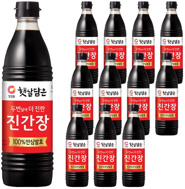 햇살담은 두번 달여 더 진한 진간장, 840ml, 12개