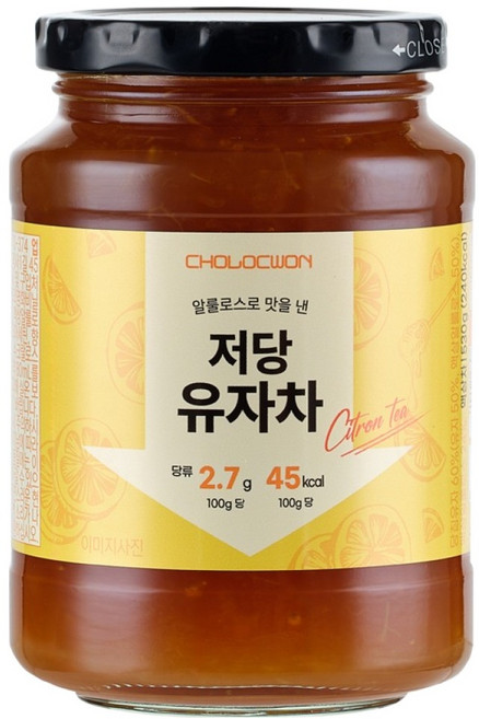 초록원 알룰로스 저당 유자차, 530g, 1개, 1개입