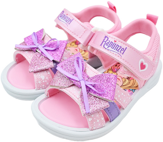 Disney 迪士尼 兒童款 蝴蝶結造型休閒涼鞋