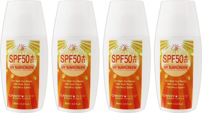 CANDY SHOP 防曬隔離乳 SPF50+, 60ml, 4瓶