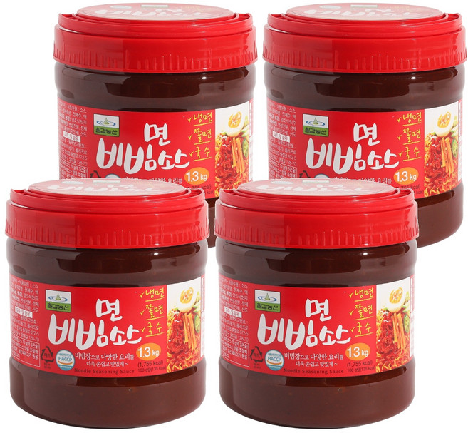 Chilkabnongsan 麵條拌醬, 1.3kg, 4個