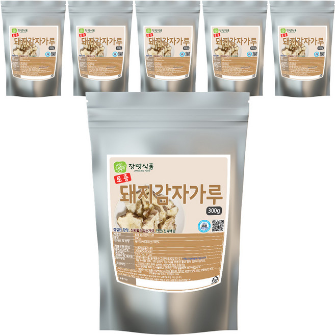 장명식품 토종 국내산 돼지감자가루, 300g, 6개