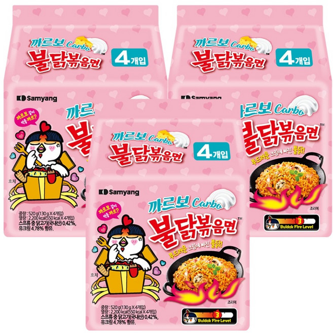 불닭볶음면 까르보 130g, 12개