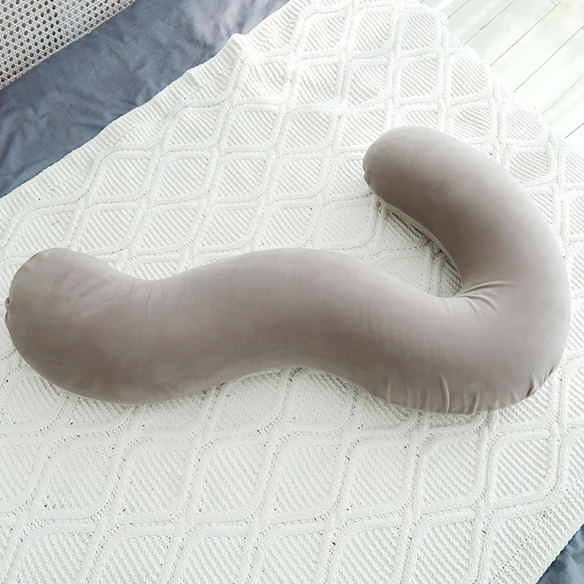 EmonG 3字形Q彈身體枕, 蘑菇色