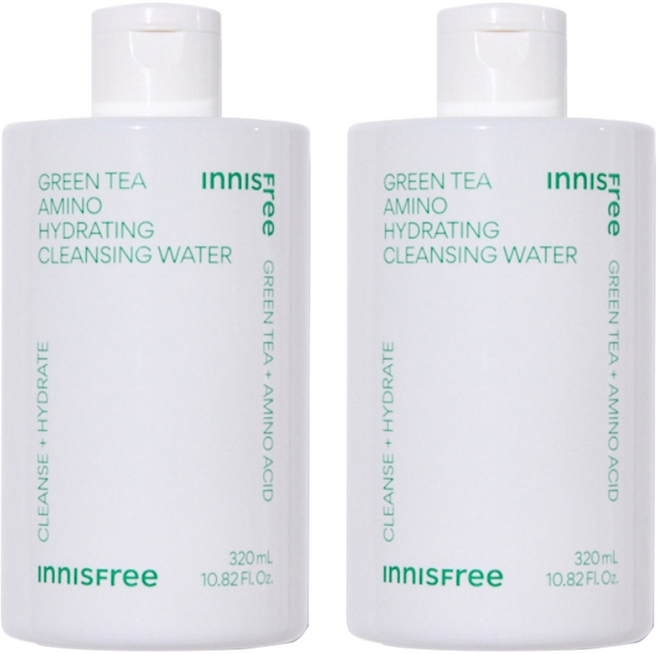 이니스프리 그린티 아미노 수분 클렌징 워터, 320ml, 2개