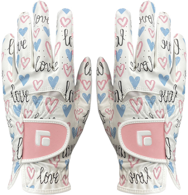 인콘트로 여성용 슈퍼 컨시드 골프장갑 양손착용, 러브, 1개