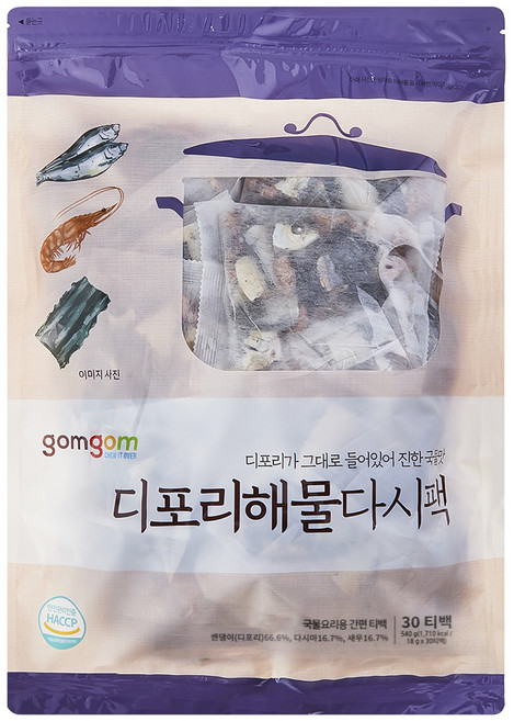 곰곰 디포리해물다시팩, 18g, 30개, 18g