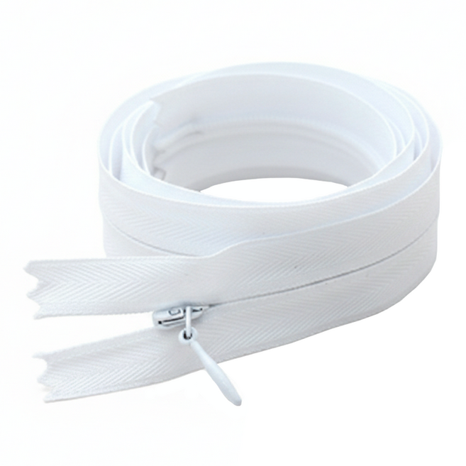 HAPPY BEARS 隱形拉鍊 100cm, 3個, 白色