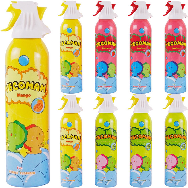 예꼬맘 버블 펀 바디 클렌저 딸기향 + 망고향 + 청포도향 세트, 3세트, 200ml