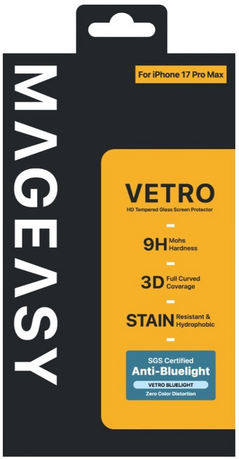 MAGEASY Vetro Bluelight 抗藍光鋼化玻璃保護膜, 1個