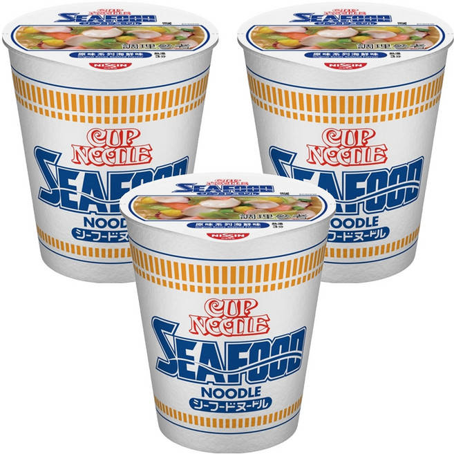 NISSIN 日清 CUP NOODLE 合味道 原味系列 海鮮味杯麵 70g, 3入