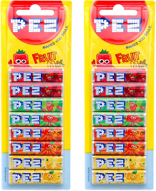 PEZ 水果糖 8條, 68g, 2組