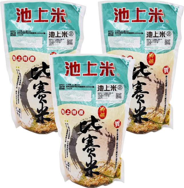 池上多力米 池上特產比賽米, CNS一等, 700g, 3包