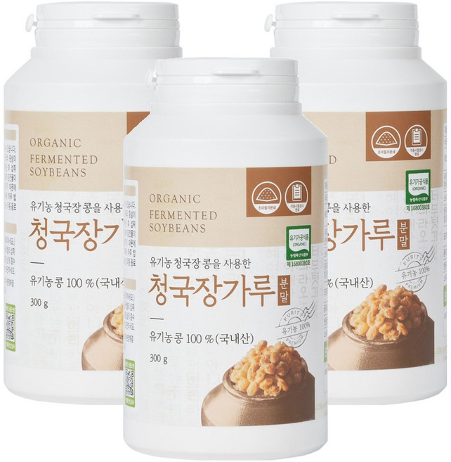 유기농마루 정품 청국장가루, 300g, 3개
