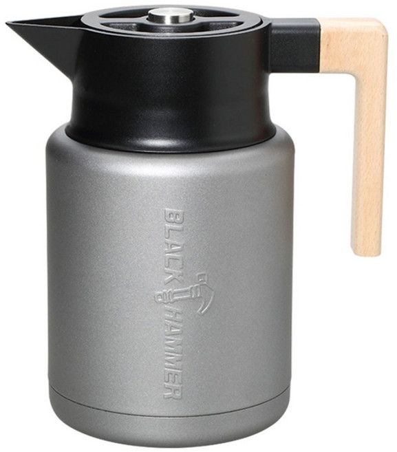 BLACK HAMMER 台灣公司貨 歐亞316不鏽鋼超真空保溫壺 BH-P1800S, 銀河灰, 1.8L, 1個