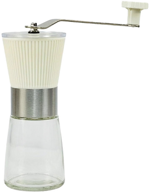 便攜式不鏽鋼手搖咖啡磨豆機 家用小型, 1個, 160ml, 白色