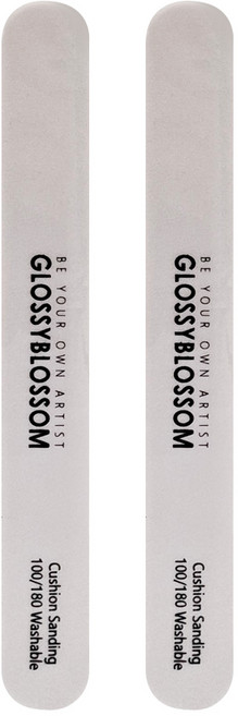 GLOSSYBLOSSOM 進口彈性搓刀100/180 2個, 1組, Gray
