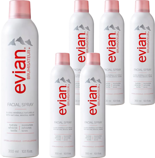 evian 依雲 天然礦泉護膚噴霧, 300ml, 6瓶