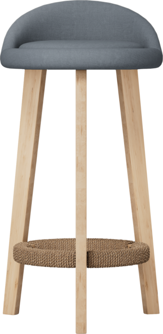 하비티 원목 스탠딩 스툴 홈바체어, 그레이, 1개