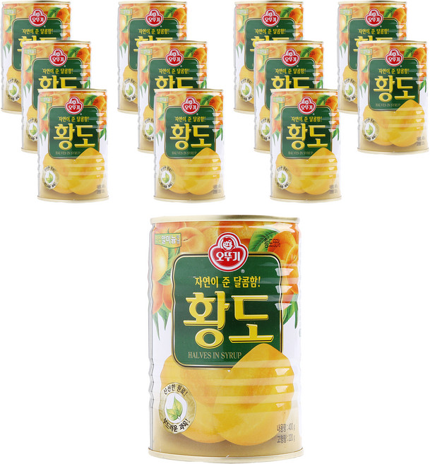 오뚜기 황도 반절, 400g, 12개