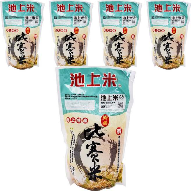 池上多力米 池上特產比賽米, CNS一等, 700g, 5包