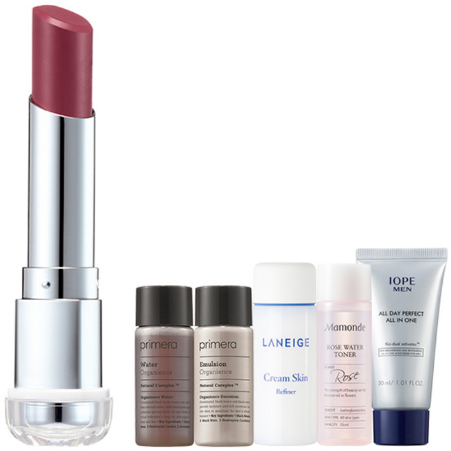 라네즈 세럼 인텐스 립스틱 3.5g + 아모레퍼시픽 기초케어 5종, R15 브릴리언트 레드, 1개