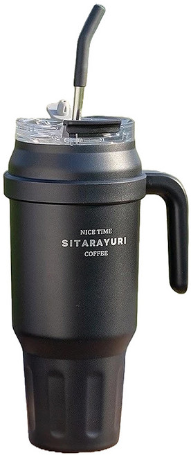 Sitarayuri 手提冰霸杯 304不鏽鋼內膽, 尊爵黑, 1.48L, 1個