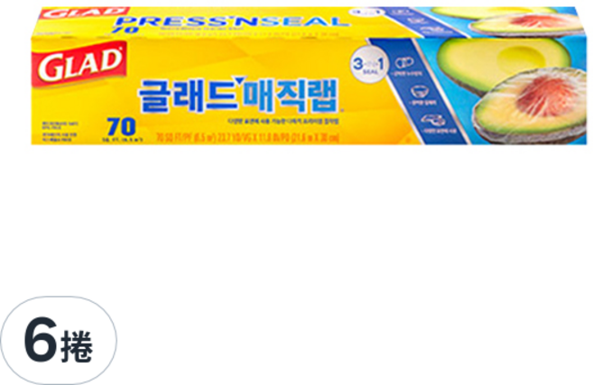 GLAD 佳能 保鮮膜, 21.6m, 6捲