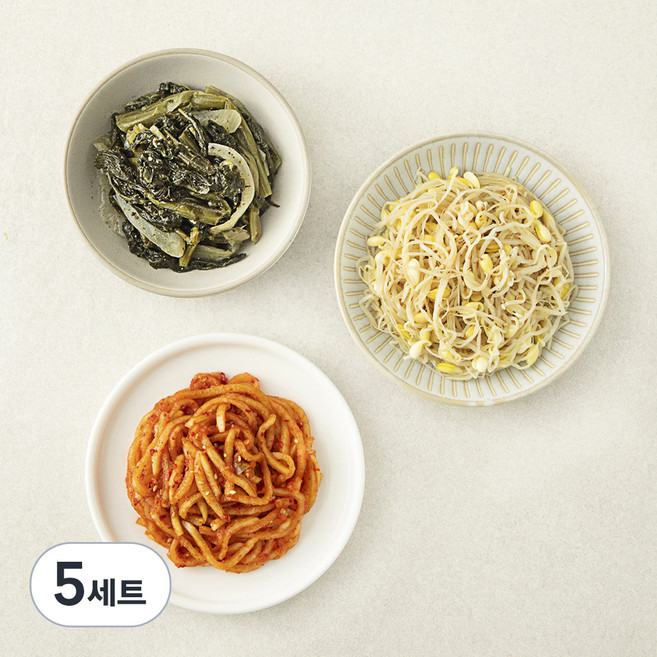 집반찬연구소 삼색나물 세트, 280g, 5세트