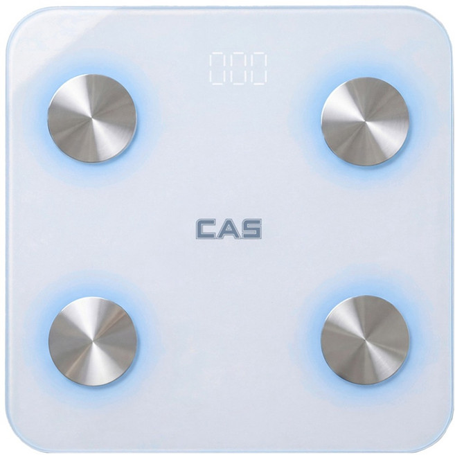 카스 LED 백라이트 스마트 체지방 체중계, 화이트, 1개, BFA-S20