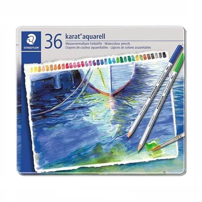 STAEDTLER 施德樓 金鑽級水彩色鉛筆36色 125M36, 36色, 1盒