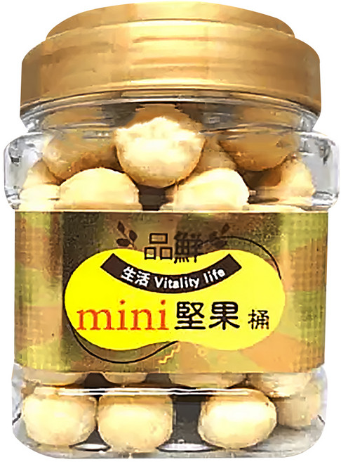 品鮮生活 mini堅果桶 原味夏威夷豆, 300g, 1桶